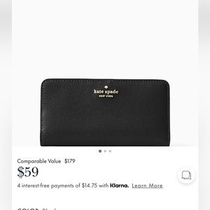 Black Kate spade wallet